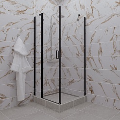 Triton Душевой уголок Йота-Блэк 90x90 – фотография-6